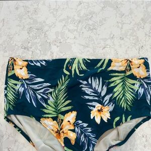 Avenue Floral High-Rise Bikini Bottoms Size 18